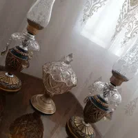 سه تیکه دکوری رو کنسول شمعدان شمدونی