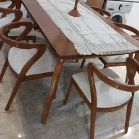 میز ناهار خوری چوب راش ۶نفره