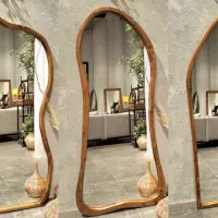 آینه دفرمه چوبی/نور دار
