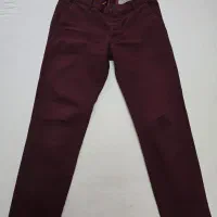 شلوار کتان زرشکی