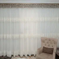 دو عدد پرده در حد نو به همراه کتیبه