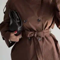 ترنج کت برشکا یقه قیفی نو
