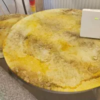 میزجلو مبلی شیشه طرح دار