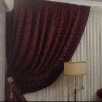 دستک پذیرایی مخمل ترک زرشکی باکیفیت در حد نو