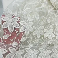 پرده حریر گلدار