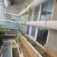 گلخانه بالکن دیواری با دو‌عدد گلدان