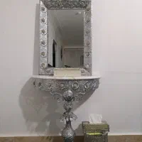 آیینه وپایه با ست سطل وجادستمال