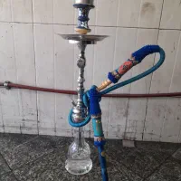 قلیون برنجی سنگین ابکاری کروم
