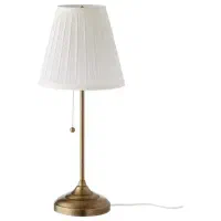 آباژور رومیزی پایه طلایی و چوب پرده ایکیا ikea