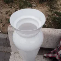 گلدان شیشه سنگی باریک 60سامتی