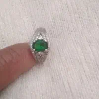 انگشتر زمرد نقره