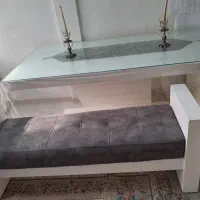 میز غذا خوری۶ نفره، جلو مبلی مدرن،صندلی نیم کتی