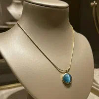 پلاک و زنجیر چشم گربه ای مینیمال