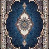 فرش ماشینی ۷۰۰ شانه آبی ۶متری