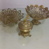 ظروف شیرینی شکلات میوه  بُرنز شیک