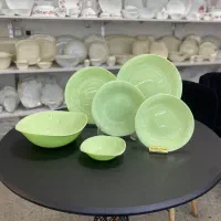 سرویس آرکوپال سبز لب طلا دفرمه شیک گلدن اپال