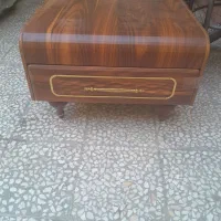 میز جلو مبلی چوبی دو کشوعه در حد نو
