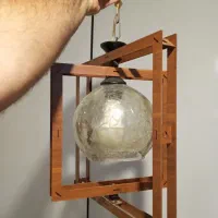 سه عدد لوستر چوبی نونو