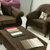 مبل اسکارلت هفت نفره (۷ نفره) پایه چوبی (چوب نراد)
