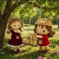 عروسک های دست بافت
