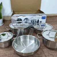 سرویس قابلمه 9 پارچه استیل کرکماز نو