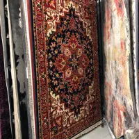 فرش ساوین طرح هریس سرمه ای