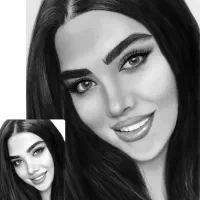 سفارش نقاشی سیاه‌قلم چهره طراحی حرفه‌ای