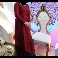 پیراهن زرشکی مجلسی سایز ۴۲.۴۴