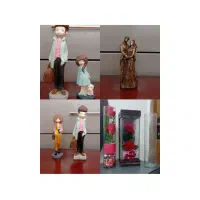 گل شیشه ای ومجسمه