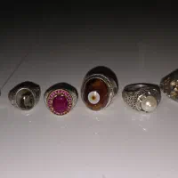 انگشترهای نقره عتیقه وخاص۹۲۵باسنگهای طبیعی