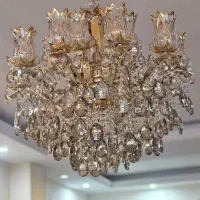 2عدد لوستر ست کریستال شامپاینی در حد نو