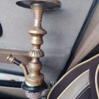 قلیون برنجی و چوبی