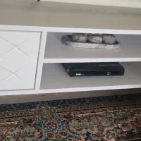 میز تلوزیون MDF دو کشو سفید
