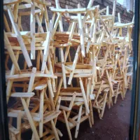 صندلی تکی مینمال چوب چنار روس کاج صندلی هلندی