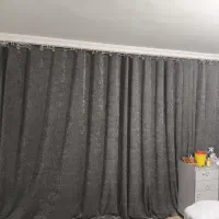 پرده مخمل ایرانی در حد نو دوخته پانچ شده