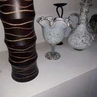 گلدان چوبی و کریستال وظروف سرامیک
