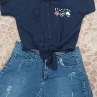 شورتک لی شلوارک لی پیراهن جلوگره ای پیراهن لی