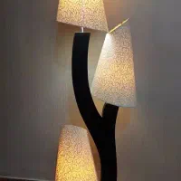 آباژور سه شعله چوبی در حد نو