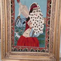 تابلو فرش قدیمی دستبافت پشم