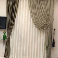 پرده ساده کتان مینی مال