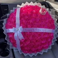 رز ربانی/گل جاودان/دسته گل روبانی/پول آرایی