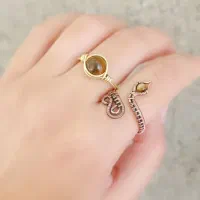 انگشتر دست‌ساز طرح مار