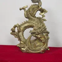 مجسمه برنز اژدها دم بالا برنزی