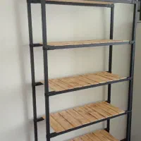 قفسه طبقاتی فلز و چوب‌