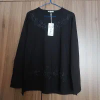 بلوز مشکی مجلسی ترک سایز M کرپ کش