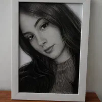 طراحی چهره سیاه قلم