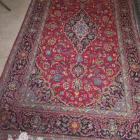 دو قالی ۴ متری دستباف قدیمی سالم ریز باف کاشان