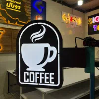 لایت باکس دو طرفه طرح قهوه و کافی شاپ