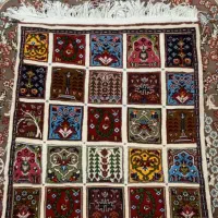 فرش دستباف چهار خانه طرح ترکیبی وبته جقه