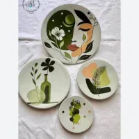 طراحی روی پارچه روی سفال روی کیف دستی